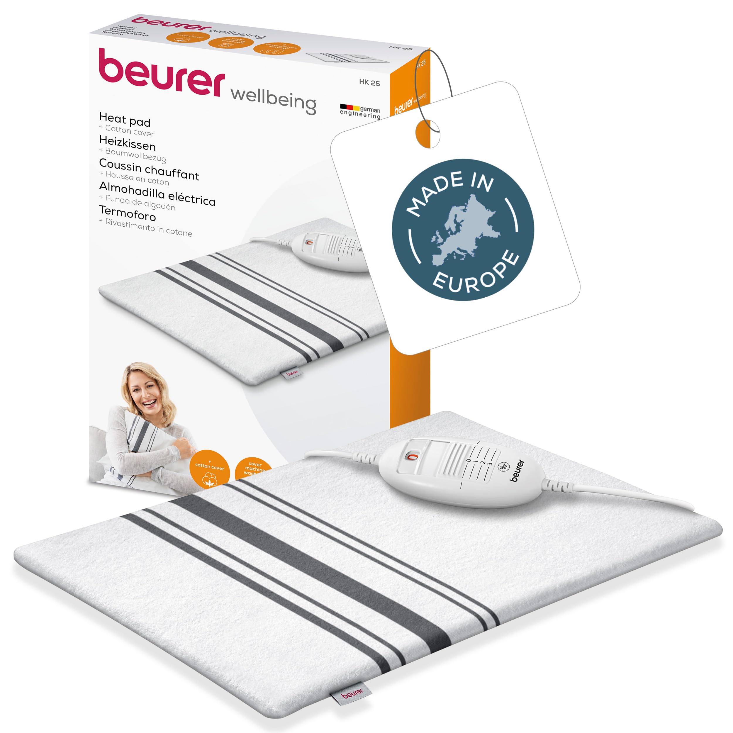 812rgiKC46L._SY2500_.jpg Beurer HK 25 Heizkissen 40x30 cm – Wärmekissen mit 3 Temperaturstufen & Sicherheitssystem – Bild 1