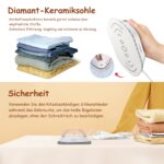 Newbealer Mini Reisebügeleisen 100-240V mit Keramiksohle – Kompaktes Trockenbügeleisen – Bild 8