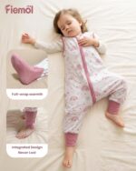 FIEMOL Schlafsack mit Füssen 0,5 Tog – 100% Baumwolle für Babys 3-4 Jahre – Bild 2
