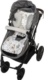 Medi Partners Kinderwagen Sitzauflage Set – Doppelseitig Baumwolle & Minky für Sommer & Winter – Bild 3