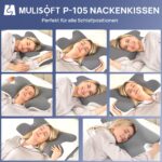 MULISOFT Nackenkissen Memory Foam mit ergonomischer Schmetterlingform – Doppelte Höhe für alle Schlaftypen – Bild 4