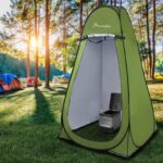 Montafox Pop-Up Toilettenzelt 120x120x200cm – Multifunktionales Dusch- & Umkleidezelt – Bild 2