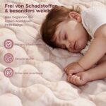 Momcozy Spielmatte Baby 127x127 cm – Verdickte Krabbeldecke mit Tragegriff Rosa – Bild 2