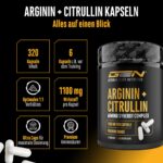 L-Arginin + L-Citrullin 320 Kapseln – 1100 mg Hochdosiert für Sportler – Bild 2