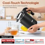 LEBENLANG Reise-Wasserkocher 0,5L Edelstahl – 600W Energiesparend für Unterwegs – Bild 5