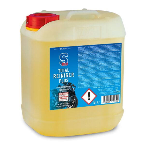 Dr. Wack S100 Total Reiniger Plus 5L – Motorrad-Reiniger mit Gel-Formel für hartnäckige Verschmutzungen