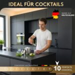 SilverRack Edelstahl Eiswürfelbehälter 1,3l mit Deckel & Zange – Premium Eiskühler – Bild 5