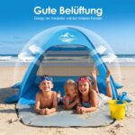MAXDONE Pop-Up Strandmuschel mit integriertem Pool – UV-Schutz 50+ für 2-3 Personen – Bild 3