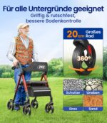 VOCIC Z21 Rollator Klappbar – Leicht & Stabil für Senioren mit Höhenverstellung – Bild 4