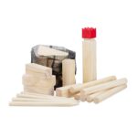 Relaxdays Kubb Wikingerspiel aus Kiefernholz – Strategisches Wurfspiel für 2–12 Spieler