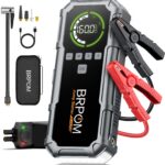 BRPOM Auto Starthilfe Powerbank 8000A mit 160 PSI Kompressor & LED – Tragbar für PKW