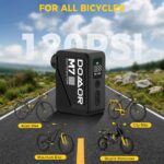 DOMOR Elektrische Fahrradpumpe 120 PSI – Intelligente Mini-Pumpe mit Auto Stop für alle Ventile – Bild 6