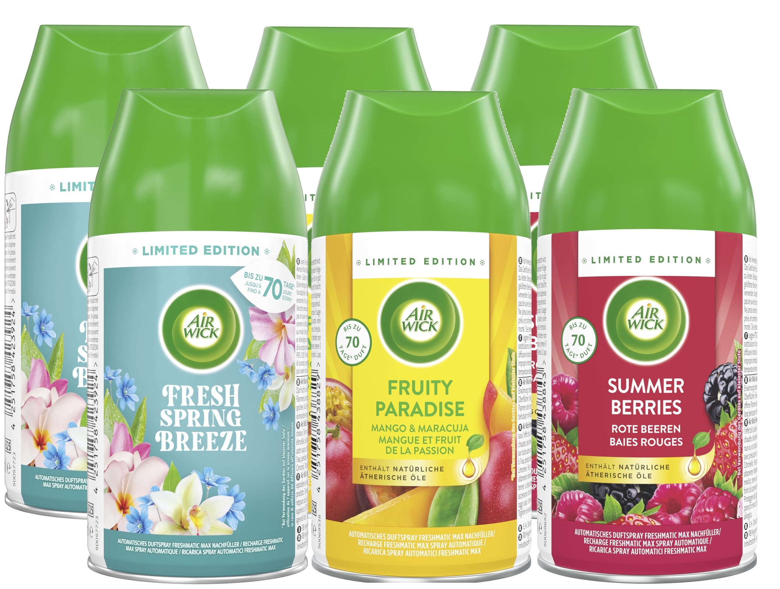 814EtNWTwxL._SY1932_.jpg Air Wick Freshmatic Max Nachfüller Set 6 x 250 ml – Automatisches Raumspray mit natürlichen Düften – Bild 1