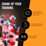 ESN Crank Pre Workout Booster 380 g – Fresh Berry Juice Geschmack, vegan – Bild 2