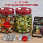 GREEN WISE GÄRMEISTER Fermentierglas Set 2x1,4L mit Gärventil – Komplettset für Sauerkraut & Kimchi – Bild 6
