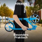 Arebos Cityroller höhenverstellbar mit XXL-Rädern – Klappbarer Tretroller bis 100 kg – Bild 6