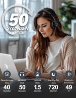 TECKNET V5.2 Bluetooth Headset mit Noise Cancelling – Wireless Kopfhörer für Büro & Callcenter – Bild 6
