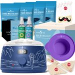 AURAFINE Digital Waxing Set – Professionelle Haarentfernung zu Hause mit Wachsheizer & Kammille-Perlen