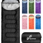 Sportneer Schlafsack 220x80 cm – Leichter 3-Jahreszeiten-Schlafsack für Familie & Camping