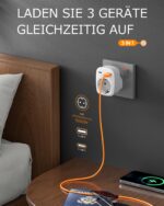 TESSAN 2er Pack Reiseadapter Typ G – 3 in 1 UK Stecker mit USB C & USB A für Grossbritannien – Bild 4