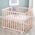 roba Laufgitter Jumbotwins 75 x 100 cm – Höhenverstellbares Krabbelgitter mit Rollen – Bild 5