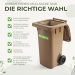 BioGlück® Biomüllsäcke 120L [25 Stück] – Reissfest & Nassfest für die Biotonne – Bild 4