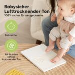 KeaBabies Baby Handabdruck & Fussabdruck Set – Premium Gipsabdruck Bilderrahmen in Esche – Bild 2