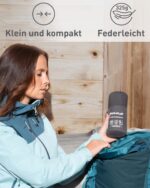 Fit-Flip Hüttenschlafsack Ultraleicht – 325g Baumwoll-Innenschlafsack für Reisen – Bild 5