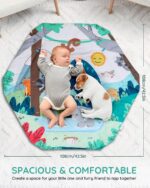 Lilian&Gema Spielbogen 4 in 1 mit 6 Spielzeugen – Faltbare Spielmatte ab Geburt bis 18 Monate – Bild 2