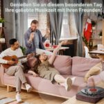 Mersoco Bluetooth Plattenspieler mit 3-Gang & Holzdesign – Tragbarer Vinyl-Player – Bild 8