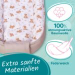 balelu Babynest 100x58 cm – OEKO-TEX Baumwolle, maschinenwaschbar für Neugeborene – Bild 4