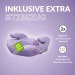 OWEN Sitzerhöhung Auto mit ISOFIX – ECE R129 geprüft für 15–36 kg | Lila – Bild 8
