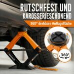 HANSEWERK Scherenwagenheber 2t mit Ratsche – Fahrzeugschutz für PKW & SUV – Bild 3