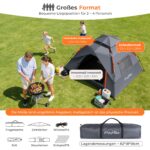 mayhike Pop-Up Wurfzelt 2 Personen – Automatik Campingzelt wasserdicht 3000mm mit 2 Türen – Bild 7