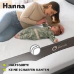 Lionelo Hanna Bettgitter 150 x 66 cm – Rausfallschutz mit 180° Klappfunktion für Babys – Bild 3