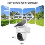 aosu Solar Überwachungskamera 4er Set mit aosuBase – 360° PTZ, 2K, Auto-Tracking, Farb-Nachtsicht – Bild 2