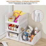SNSLXH Kleiderschrank Organizer 5er Pack – Stapelbare Aufbewahrungsboxen mit Schubladen für optimale Ordnung – Bild 7