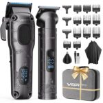 VGRPRO Haarschneidemaschine Set für Herren – Kabellose Profi Haarschneidemaschine mit 4-in-1 Trimmer & 9 Aufsätzen