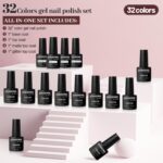 JODSONE 36-teiliges Gel-Nagellack-Set mit 32 Farben – Professionelle Maniküre für Zuhause – Bild 2
