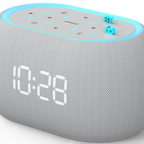ANJANK Digitaler Radiowecker mit Bluetooth 5.0 – 4-in-1 Radio, Uhr, Nachtlicht für Schlafzimmer