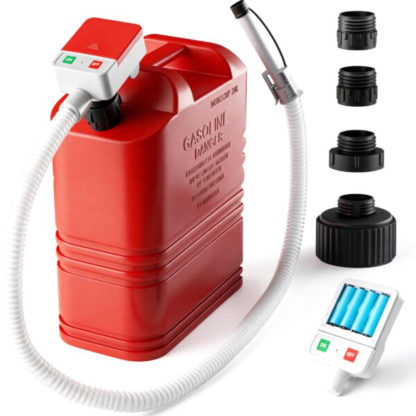 Elektrische Kraftstoff Umfüllpumpe mit Auto-Stopp-Sensor & 4 Adaptern – anngrowy