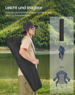 SONGMICS Campingstuhl klappbar – Breiter Komfortstuhl mit Getränkehalter & Organizer – Bild 7