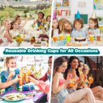LOTMOFUN 50er Mehrwegbecher Set 0,4l – Bruchsichere Polypropylen Trinkbecher für Partys – Bild 7