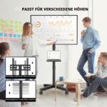 BONTEC TV Ständer rollbar 24-60 Zoll – Höhenverstellbar, neigbar & mobil mit Medienablage – Bild 4