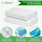 EcoSchlaf® Orthopädisches Nackenstützkissen – Memory Foam Kopfkissen für alle Schlaftypen – Bild 9