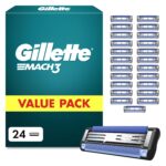 Gillette Mach 3 Ersatzklingen 24er Pack – Sanfte & gründliche Rasur für Männer