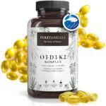 Puretanicals Omega 3 + Vitamin D3 + K2 MK7 – 240 Kapseln hochdosiert für Herz & Immunsystem