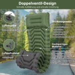HAUSPROFI Isomatte Camping 195x70cm mit Fusspmpe & Kissen – Ultraleichte Aufblasbare Matratze – Bild 5