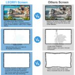 LEORFI 120 Zoll Projektionsleinwand 16:9 – Tragbare HD Beamer Leinwand für Heimkino & Outdoor – Bild 2