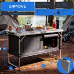 24MOVE® Campingküche PRAIA – Faltbare Outdoor Arbeitsplatte mit Stauraum – Bild 2